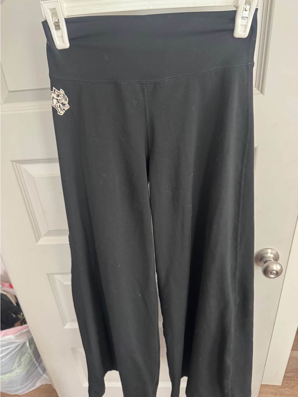 Darc Sport Black Wide-Leg Active Pants with Small White Logo